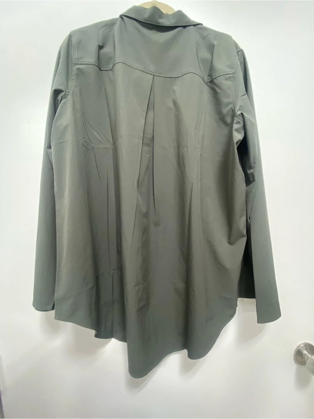 Quince Gray Performance Tech Blouse